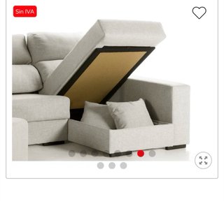 Sofá Chaise Longue 4 Plazas Gris Claro