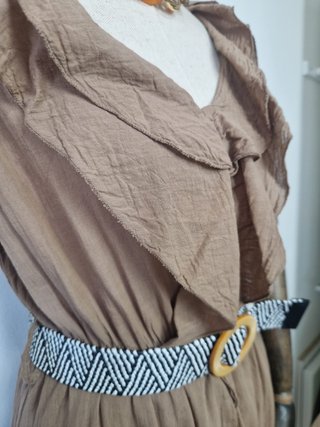 Vestido largo con cinturón