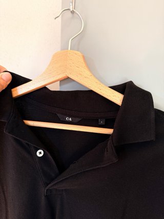 Polo C&A Uomo Nero Cotone Nuova