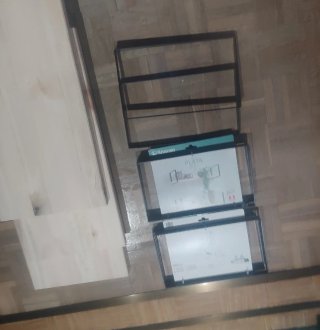 Conjunto 3 estanterias decorativas madera metal