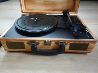 Tocadiscos Portátil Prixton Maletín Madera