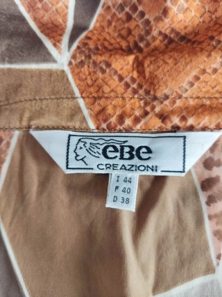 Camicia Ebe in seta fantasia patchwork TG 44