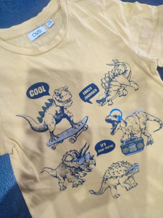Maglietta OVS dinosauri 3/4 anni