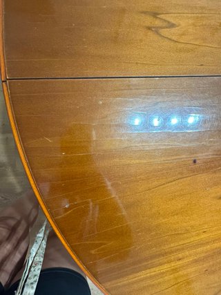 Mesa redonda extensible de madera