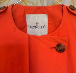 Trench Moncler original arancio vivo corallo Tg M