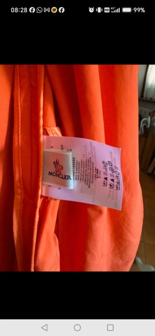Trench Moncler original arancio vivo corallo Tg M