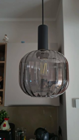 Lampadario pendente penisola grigio nero Vetro