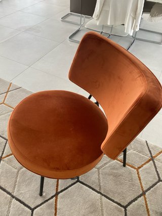 Sillón Calligaris Coco Naranja Terciopelo