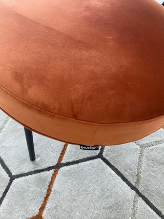 Sillón Calligaris Coco Naranja Terciopelo