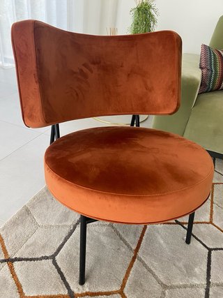 Sillón Calligaris Coco Naranja Terciopelo