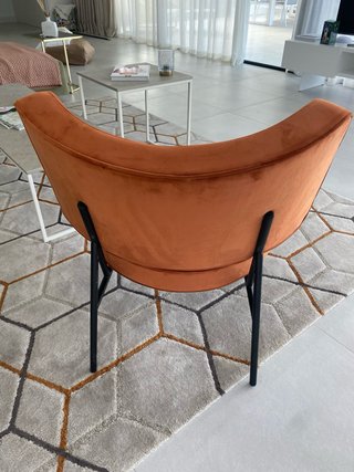 Sillón Calligaris Coco Naranja Terciopelo