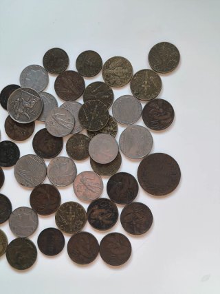 Lotto 45 monete miste Vittorio Emanuele III e II