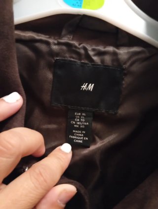 Chaqueta H&M ante marrón hombre Talla XL