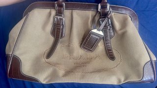 Borsa Prada Jacquard Originale Beige/Marrone