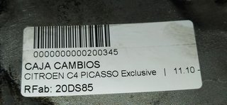 CAJA CAMBIOS CITROEN C4 PICASSO Exclusive