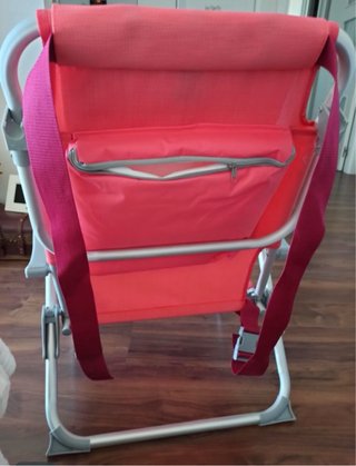 Tumbona plegable de aluminio con nevera