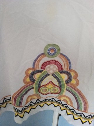 Blusa/Vestido Blanco Bordado Talla Única