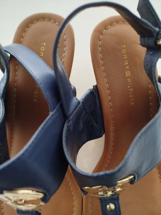 Sandalias cuña Tommy Hilfiger azul y marrón