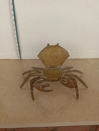 Cenicero Cangrejo Jaiba en Bronce Antiguo vintage