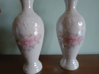 Juego de tocador porcelana floral