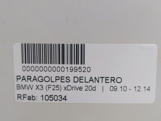 PARAGOLPES DELANTERO BMW X3 (F25) xDrive 20d