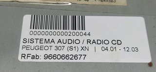 SISTEMA AUDIO / RADIO CD PEUGEOT 307 (S1) XN