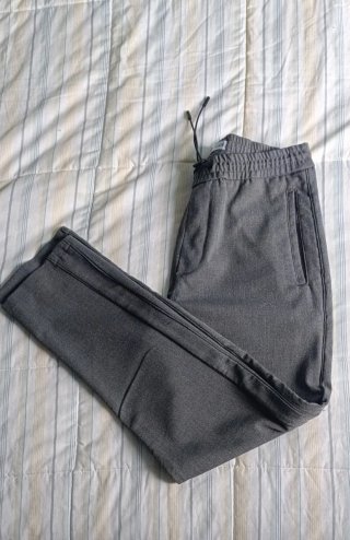Pantalón Jogger Zara Gris Hombre