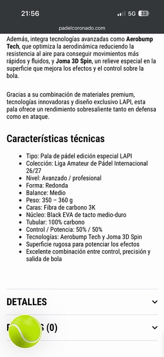 Pala Padel Joma Tournament Pro Iconic