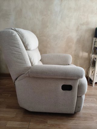 Sillón relax balancín tela beige