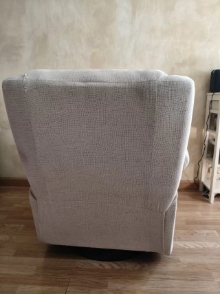 Sillón relax balancín tela beige