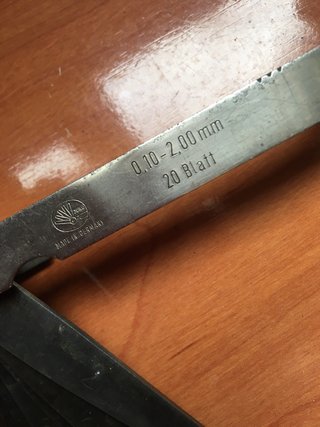Galga 0.10-2.00 mm 20 Blatt Made in Germany