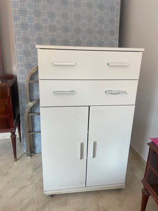 Cajonera Comoda con Ruedas Blanca