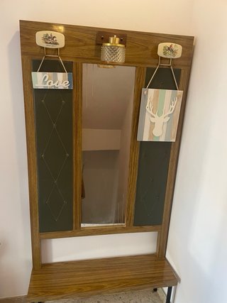Recibidor Perchero Espejo Vintage Madera