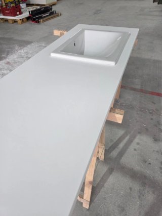 Encimera de baño en Solid Surface Blanca