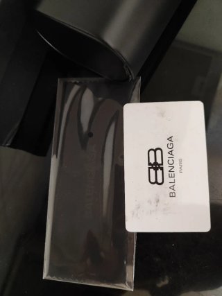 Occhiali da sole Balenciaga unisex neri e oro