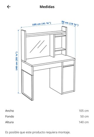 Escritorio infantil Ikea Micke