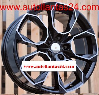 8814 JUEGO DE 4 LLANTAS SKODA BLACK METAL r198159