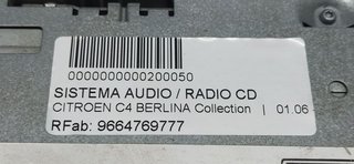 SISTEMA AUDIO / RADIO CD CITROEN C4 BERLINA Collection