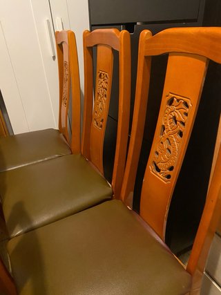 Juego de 6 sillas de comedor de madera