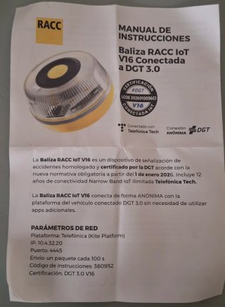 Baliza V16 Racc