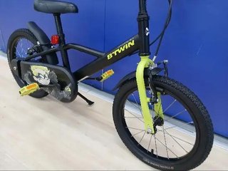 Bicicleta niños 16 pulgadas Btwin 500 Dark Hero negra 4,5 -
