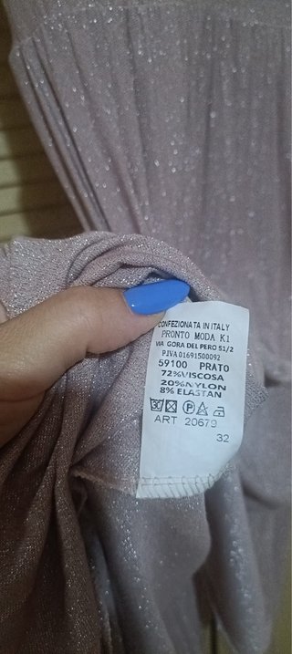Abito elegante rosa e argento