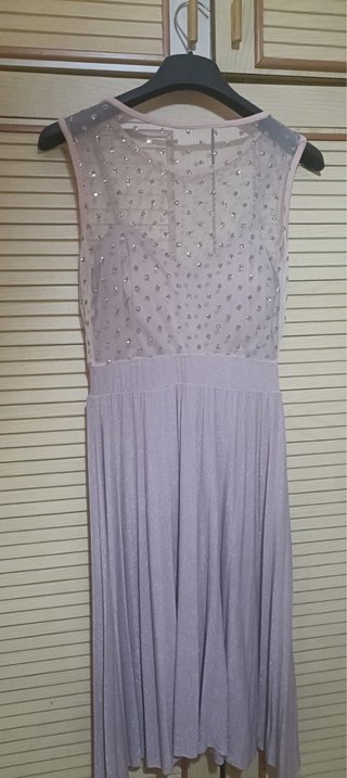 Abito elegante rosa e argento