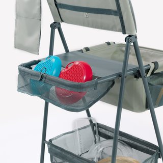 Fregadero portátil de camping con depósito de aguas