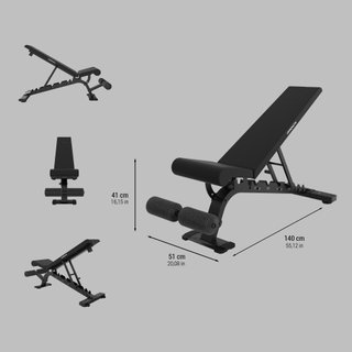 Banco Musculación Bench 900 Reforzado Inclinable Reclinable