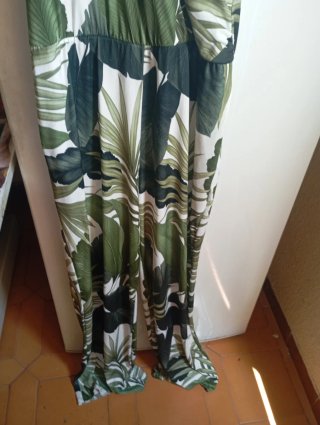 Mono pantalón estampado hojas
