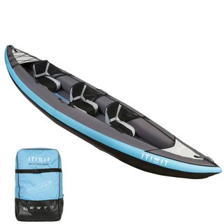 Kayak Hinchable Canoa de Travesía Itiwit 2 o 3 Plazas Azul