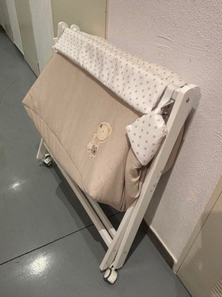 Mini Cuna de bebé Nature con osito INTERBABY