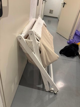 Mini Cuna de bebé Nature con osito INTERBABY