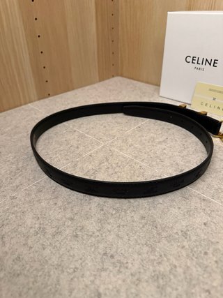 Cintura Celine Triomphe Nero e Oro 95cm